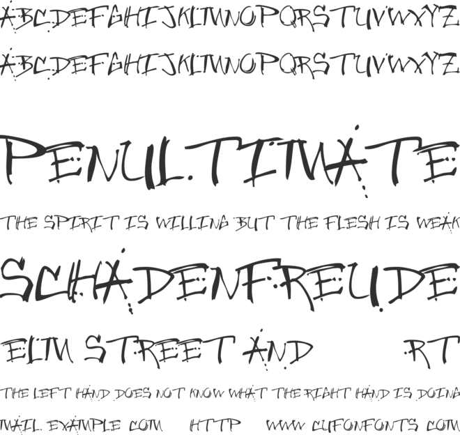 Jungle font preview