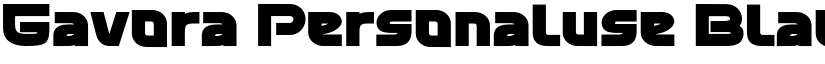 Gavora Personaluse Black font