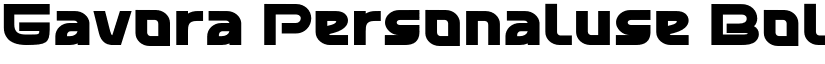 Gavora Personaluse Bold font
