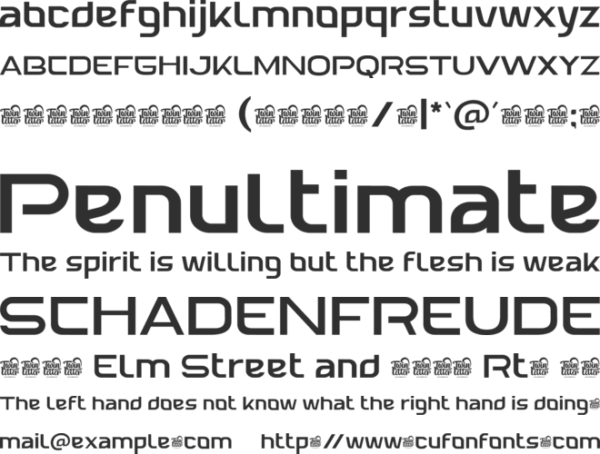 Gavora Personaluse font preview