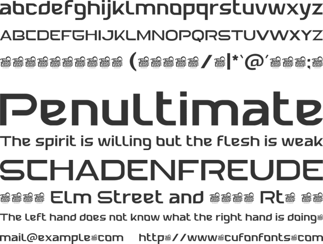 Gavora Personaluse font preview