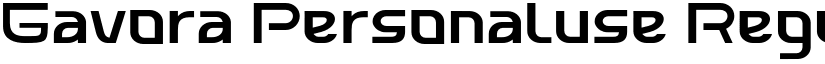 Gavora Personaluse Regular font