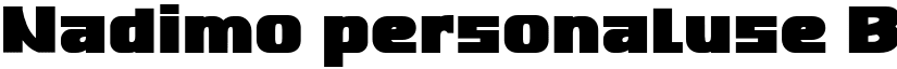 Nadimo personaluse Black font