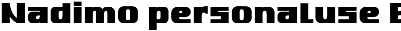 Nadimo personaluse Bold font