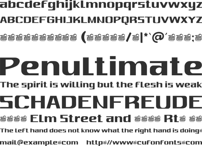 Nadimo personaluse font preview