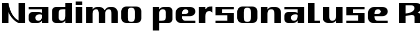 Nadimo personaluse Regular font