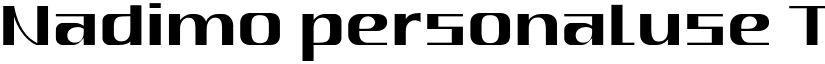 Nadimo personaluse Thin font