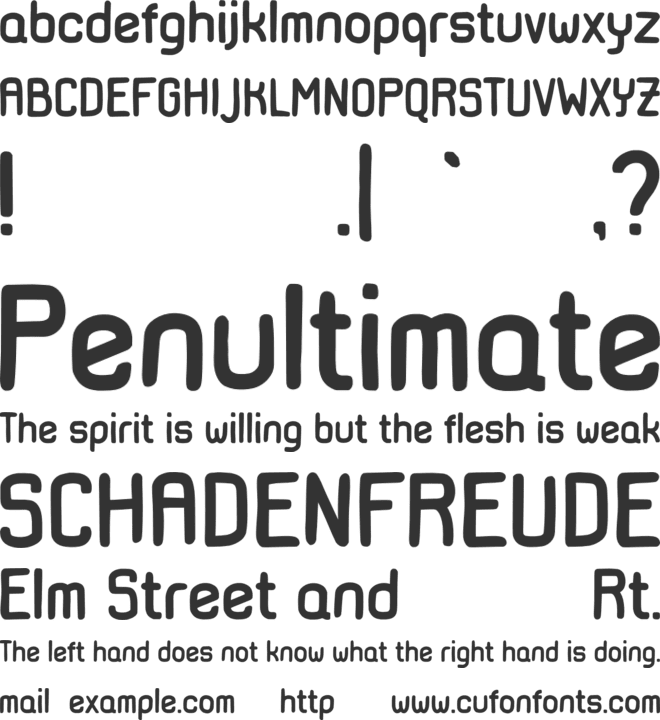 Cakadidi font preview