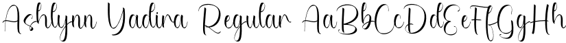 Ashlynn Yadira Regular font