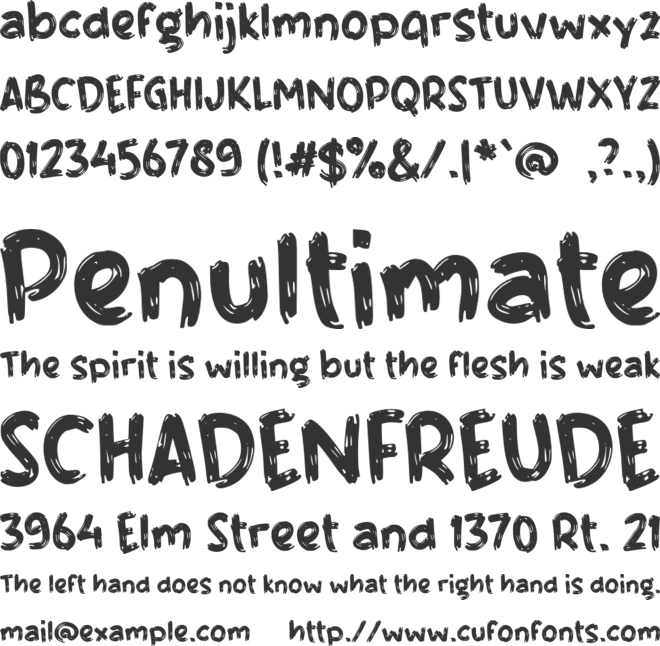 e Everyday Yesterday font preview