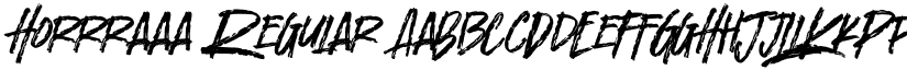 Horrraaa Regular font
