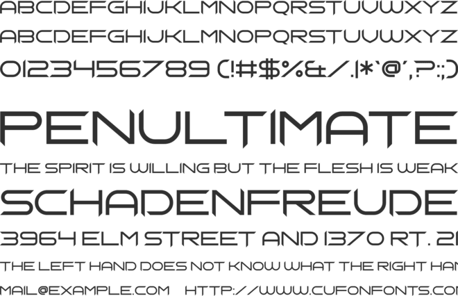 Chopsin font preview