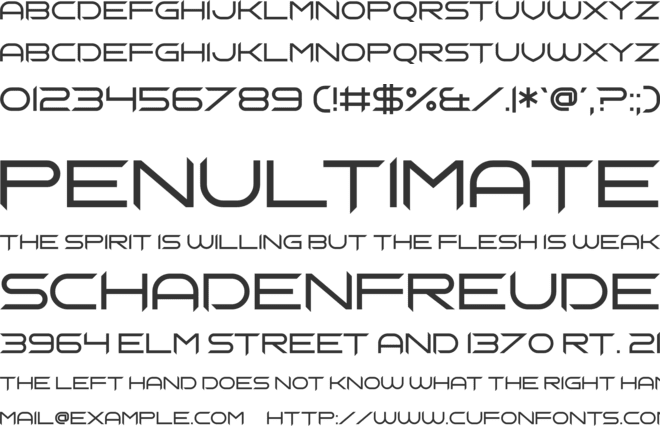 Chopsin font preview