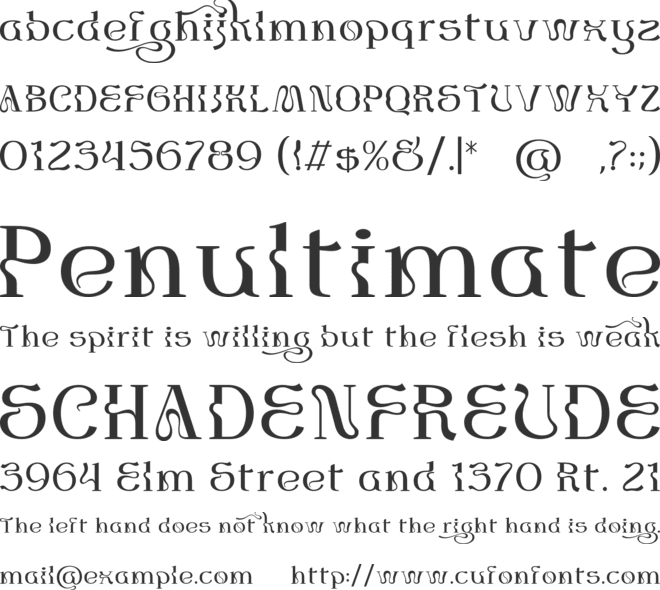 Monkeg font preview