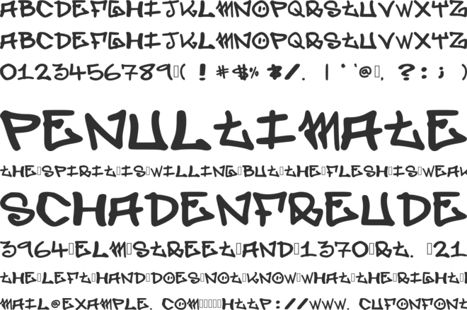 Elevenoone font preview