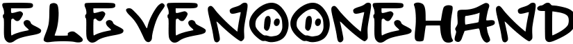 elevenoonehand1 font