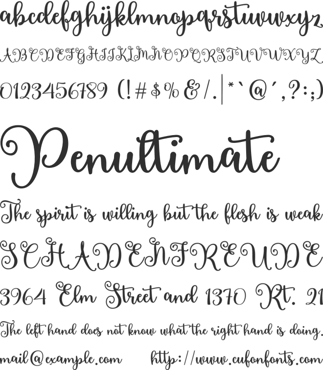 Sristian font preview