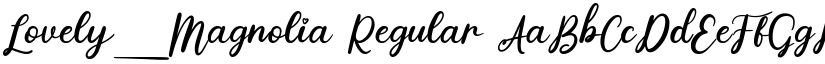 Lovely_Magnolia Regular font