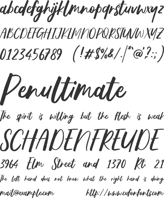 Musegrallty font preview