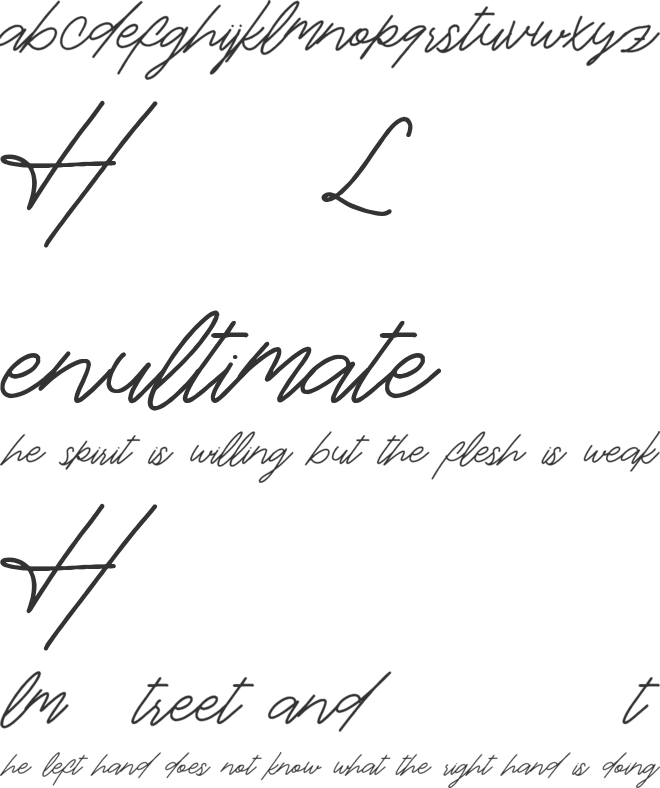 Love Hurts DEMO font preview