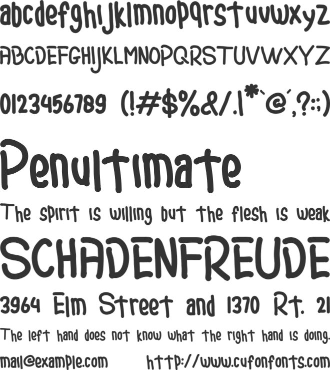 Romzul Sans font preview