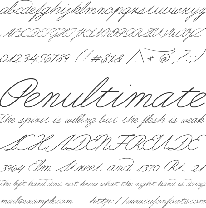 Guayaquil1800 font preview