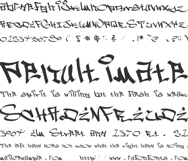 West Side font preview
