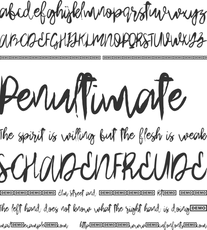 Arthard font preview