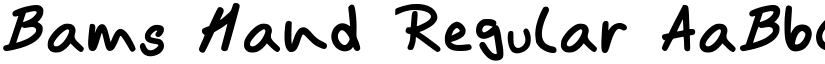 Bams Hand Regular font