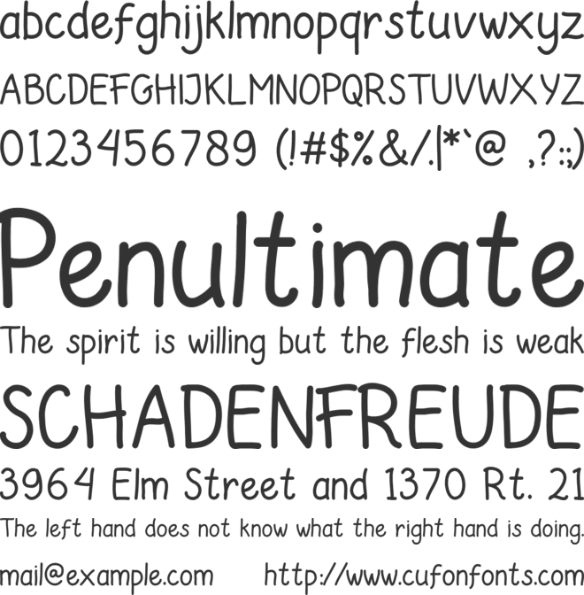 Saridezra font preview