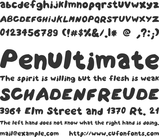 Amareleta font preview