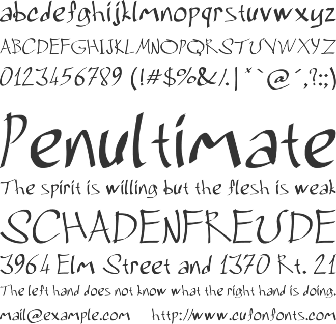 Grafitrk font preview