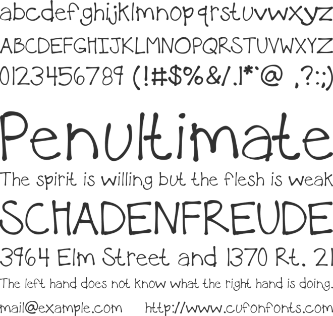 KBTheLittleFella font preview
