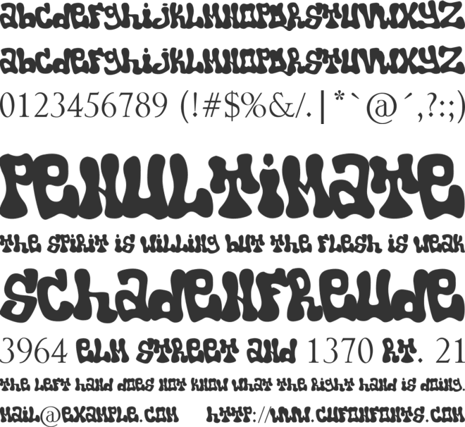 Popo font preview
