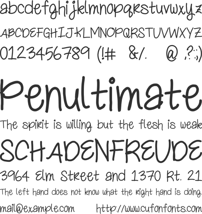 bunk beds font preview
