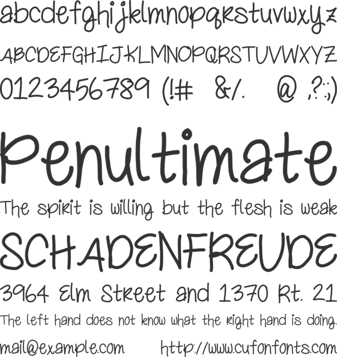 bunk beds font preview