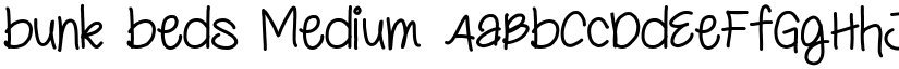 bunk beds Medium font