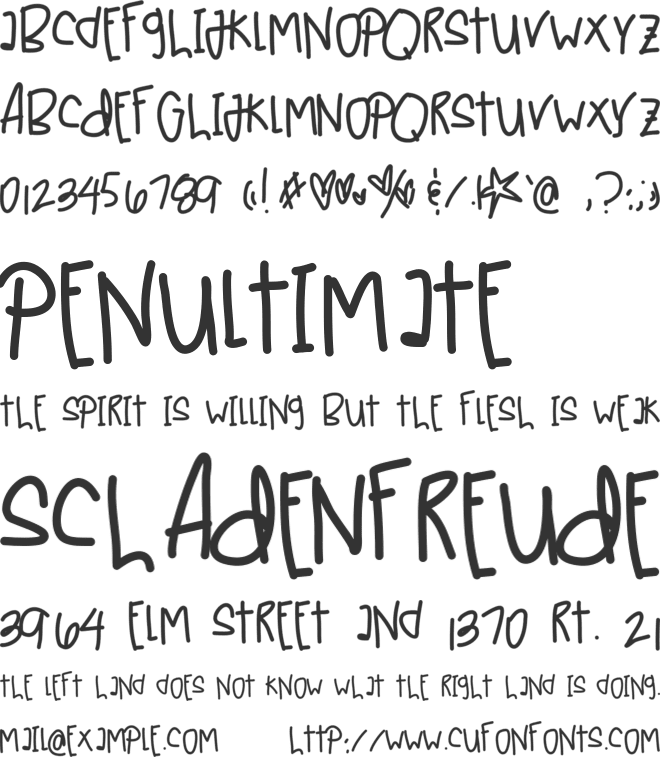 JunesPluto font preview