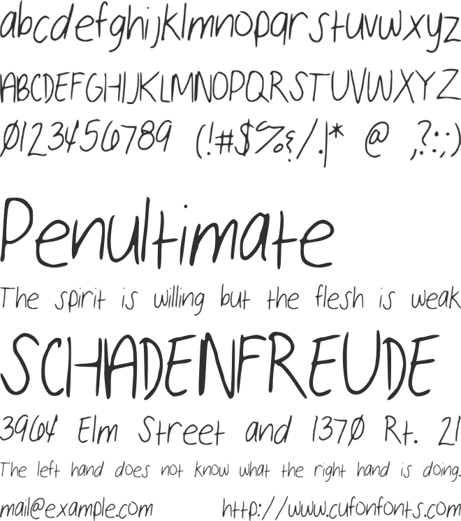 Sloppy_Hand font preview