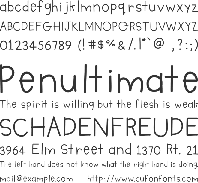 DPCamille font preview