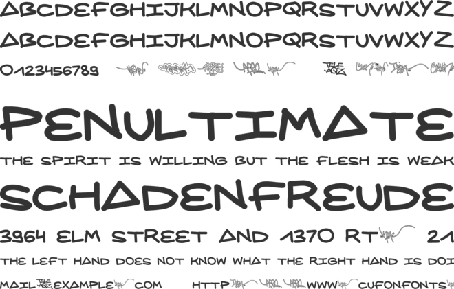 AQZ Crew font preview