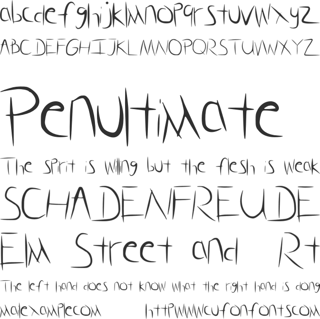 Glass_Hand font preview