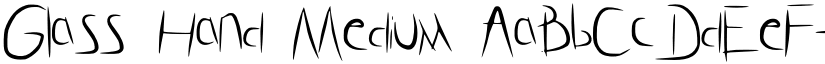 Glass_Hand Medium font