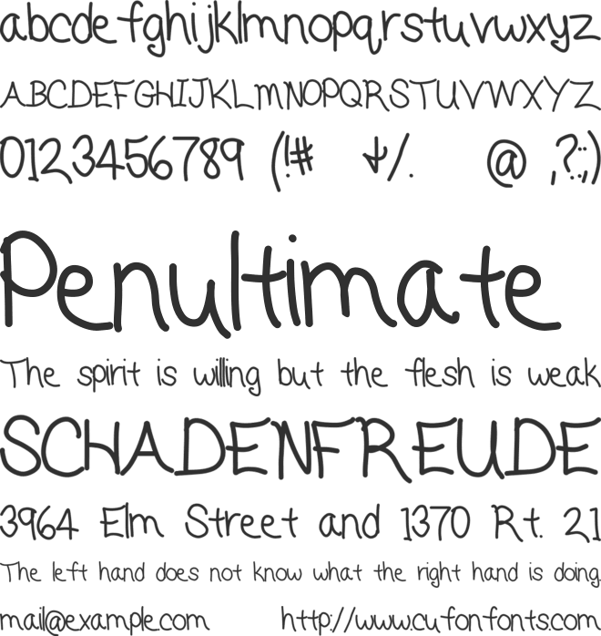 my dad drives me crazy font preview