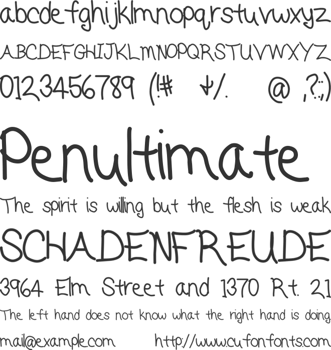 my dad drives me crazy font preview