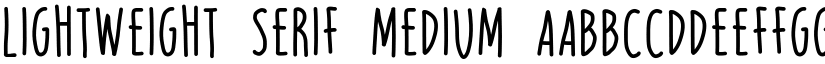 LIGHTWEIGHT SERIF Medium font