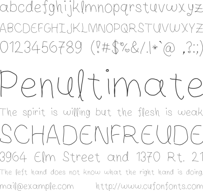 Sweet Life font preview