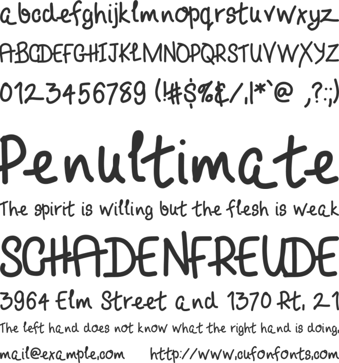 TARImTired font preview