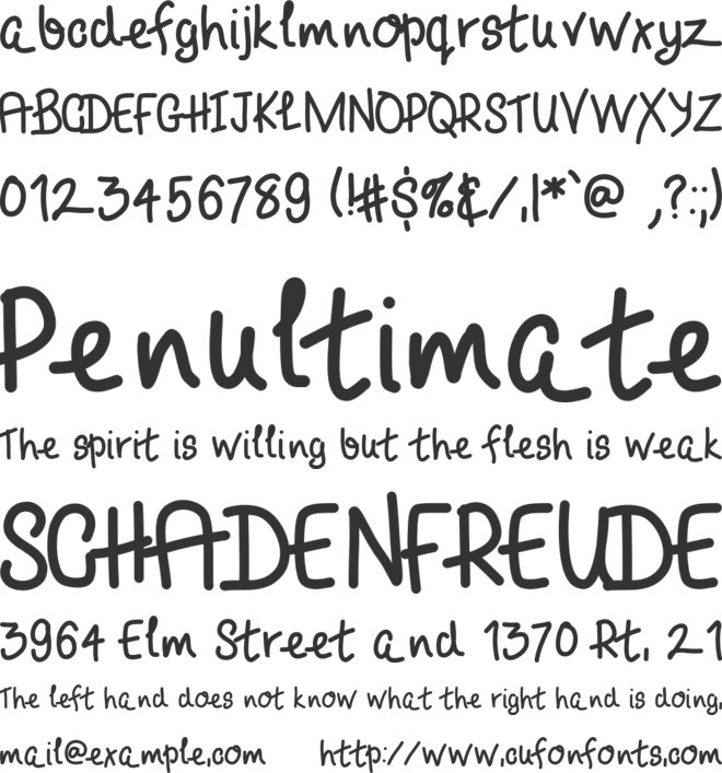 TARImTired font preview
