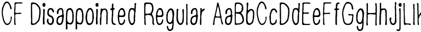 CF Disappointed Regular font